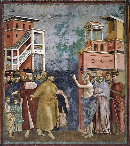File:Giotto di Bondone - Legend of St Francis - 5. Renunciation of Wordly Goods - WGA09123.jpg