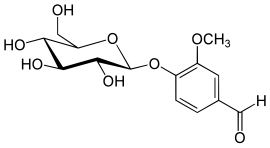 b-D-glucoside of vanillin Glucovanillin.svg