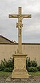 * Nomination Crucifix at the cemetery in Grafenrheinfeld --Ermell 10:54, 12 October 2023 (UTC) * Promotion CA (lower part of horizontal beam and right chest), pls check --Virtual-Pano 15:57, 12 October 2023 (UTC)  Done Thanks for the review.--Ermell 21:38, 13 October 2023 (UTC)  Support Good quality, CA removed. --Plozessor 04:22, 14 October 2023 (UTC)