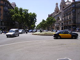 Przekraczanie Rambla z Gran Via