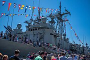 HMAS Darwin and Sydney during International Fleet Review 2013 Open Day (2)