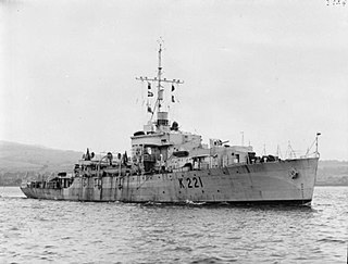 HMS <i>Chelmer</i> (K221) 1943 River-class frigate of the Royal Navy