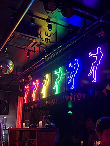 Installation of an art piece from local queer artist on display in the bar HUNT. HUNTShanghai.jpg