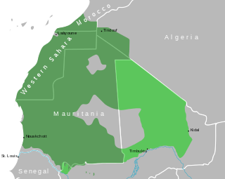 <span class="mw-page-title-main">Hassaniya Arabic</span> Maghrebi Arabic dialect spoken by Mauritanians and Sahrawi
