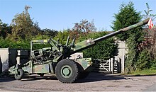 Haubits FH77 howitzer, of the type around which the Bofors scandal centered. Haubits 77 ("Field Howitzer 77" or FH-77).jpg