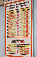 Cuba has two parallel currencies: National Pesos and Convertibles to Dollars (CUCs). National pesos only buy goods in bulk , limited with a "Libreta" to a fixed quantity each month. This chart shows availabilities and limited products in a grocery market depending on the week day. Havana (La Habana), Cuba