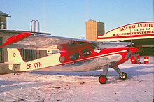 Helio Courier at Edmonton ca. 1959 (4702200353) .jpg