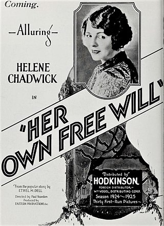 <i>Her Own Free Will</i> 1924 film directed by Paul Scardon