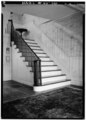 Historic American Buildings Survey, June 1962, STAIRCASE, CENTRAL HALL. - Sir William Johnson House, State Routes 5 and 67, Fort Johnson, Montgomery County, NY HABS NY,29-FORJO,1-22.tif