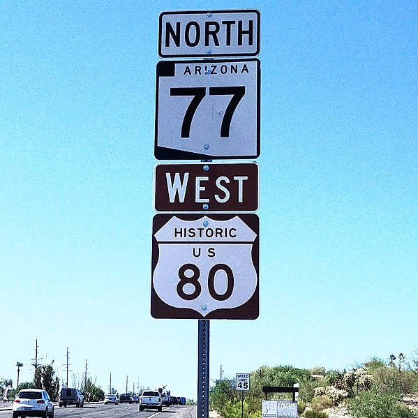 File:Historic US 80 and SR 77 in Tucson, Arizona.jpg