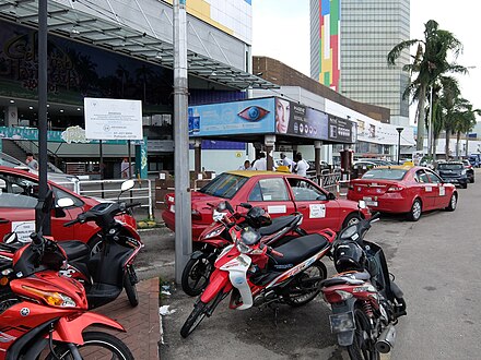 Taxi stand in Johor Bahru.