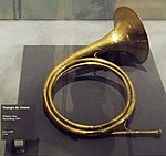 A hunting horn, used to communicate with hounds Hunting horn 3.jpg