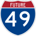 Future Interstate 49 marker