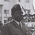 Idi Amin, in 1966. Amin ran the state of Uganda from 1971 to 1979, as a dictator. Amin was a brutal dictator. Between 300.000 and 400.000 people were killed during his dictatorship.