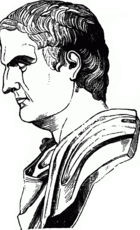 Oktavijan August, Cezarov pranećak. Sukobio se s Antonijem u građanskom ratu i uspio ga je poraziti. Nakon toga je dobio apsolutnu vlast i utemeljio Rimsko Carstvo.