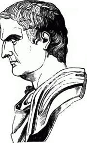 Portrait de profil d'Antoine, sévère.