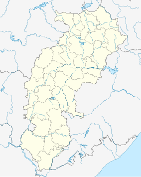 Map showing the location of ଇନ୍ଦ୍ରାବତୀ ଜାତୀୟ ପାର୍କ.