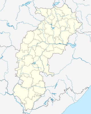 Mapa de localización de Chhattisgarh