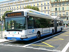 An Articulated (L) Irisbus Agora in Nice in July 2007