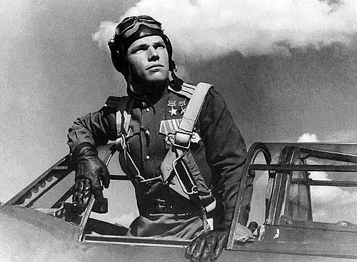 Ivan Kozhedub, the top Soviet and Allied flying ace in the war, with 60 solo victories to his credit