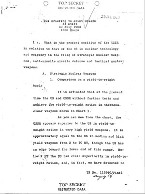JCS briefing (July 30, 1963)