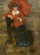 Джеймс Энсор (1880) - Dame met rode parasol 001.jpg