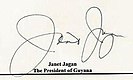 Janet Jargan (Presidente della Guyana) Autographed.jpg