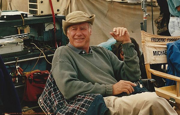 John Frankenheimer, director of Andersonville, on set in 1994.