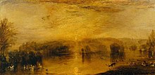 Joseph Mallord William Turner (1775-1851) - Danau, Petworth, matahari Terbenam, Rusa Minum - T03884 - Tate.jpg