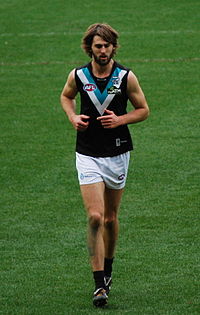 Justin Westhoff (pick No. 71) made his debut in the 2007 season, along with Robert Gray (pick No. 55) and Travis Boak (pick No. 5). Justin Westhoff (Port Adelaide Power).jpg