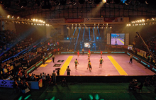 Kankarbagh Indoor Stadium at Patliputra Sports Complex during Pro Kabaddi League match