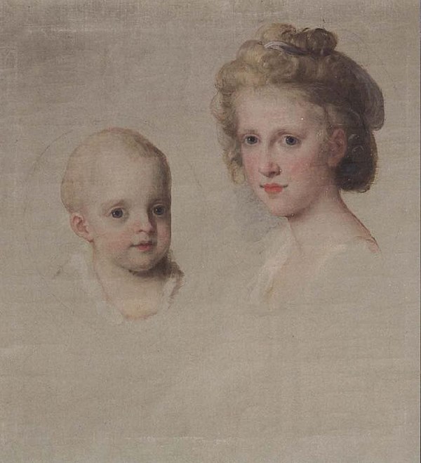 Maria Amalia (left) with her older sister Maria Luisa, by Angelica Kauffmann, 1782.