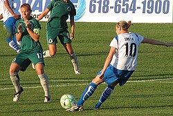 Smith against Saint Louis Athletica in 2009 Kelly Smith 2009.jpg