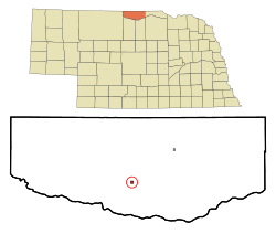Keya Paha County Nebraska Incorporated and Unincorporated areas Springview Highlighted.svg