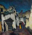 Capri tänav (Gata på Capri). 1922-1923. Olja på duk. 50,2 x 45,8 cm.