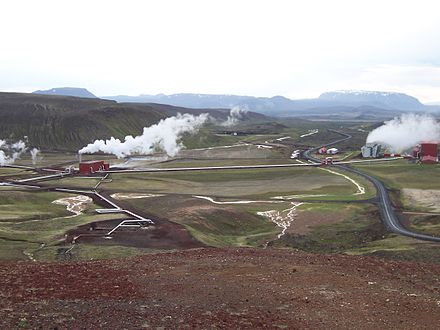 Krafla Geothermal Station in northeast Iceland