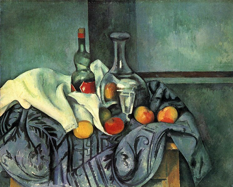 File:La Bouteille de menthe poivrée, par Paul Cézanne.jpg