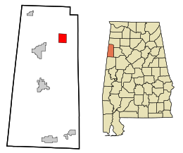 Beaverton (Alabama) - Localizazion