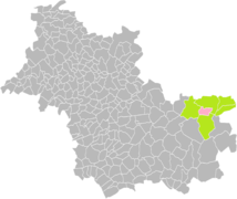 Localisation de la Commune de Lamotte-Beuvron dans la Communauté de communes Cœur de Sologne.
