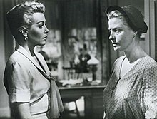 Turner and Betty Field in Peyton Place (1957), which earned Turner an Academy Award nomination Lana Turner and Betty Field - Peyton Place.jpg