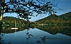 Bateau sur un lac dans les Laurentides