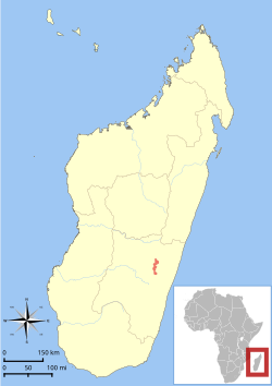 Lepilemur microdon range map.svg