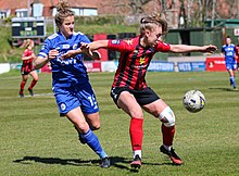 Sophie Howard (15) with Leicester City in April 2021 Lewes FC Women 1 Leicester City Women 0 25 04 2021-323 (51139561115).jpg