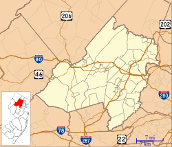 Whippany, New Jersey na mapi okruga Moris u Novom Džerziju
