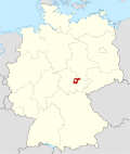 Kart som viser Landkreis Weimarer Lands beliggenhet i Tyskland