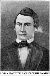 Logan Fontenelle, an interpreter for the Omaha Tribe when it ceded the land that became the city of Omaha to the U.S. government Logan fontenelle.jpg