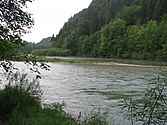 Moendienge van de Loisach in den Isar, by Wolfratshausen