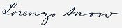 Signature of Lorenzo Snow