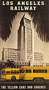 ロサンゼルス鉄道の広告ポスターに描かれた市庁舎（1942年）