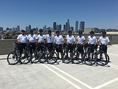 Fahrradstreife in Los Angeles, CA.